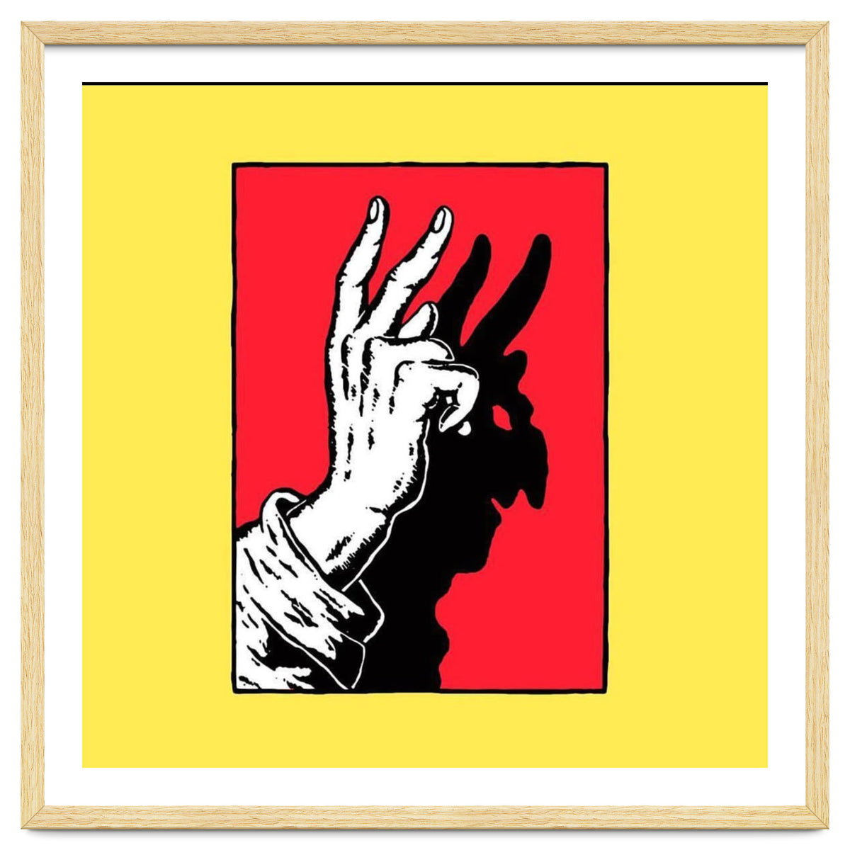 Hand Shadow Art – Peace & Freedom Illustration