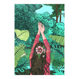 Comic Book Jungle | Tropical Banana Leaves Travel | Line Art Forest Botanical Illustration (Print Only) thumbnail