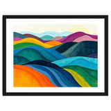 Abstract Vibrant Rolling Hills Landscape Art thumbnail