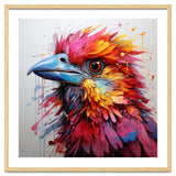 Vibrant Abstract Bird Portrait Watercolor Splash thumbnail