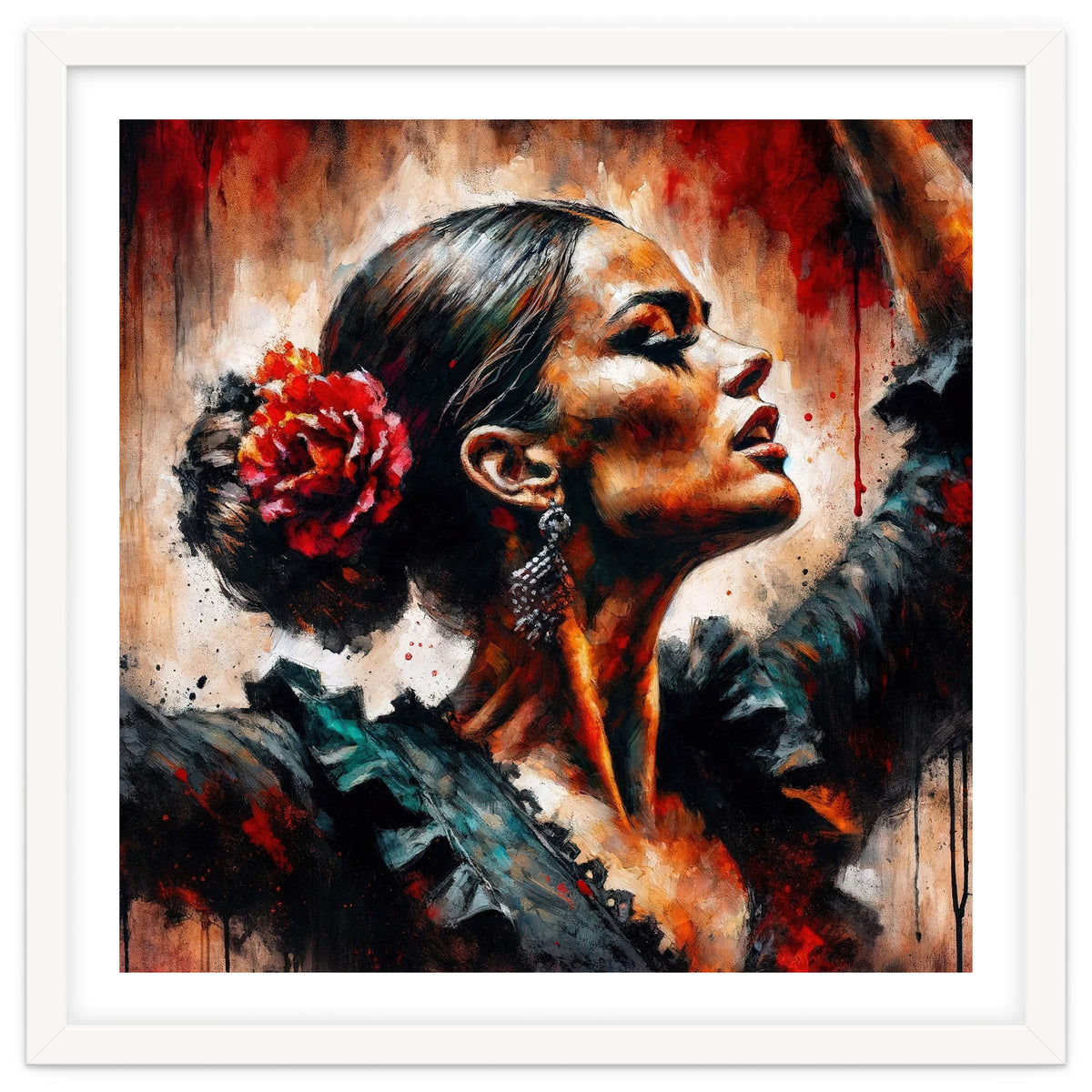 Watercolor Flamenco Dancer #5