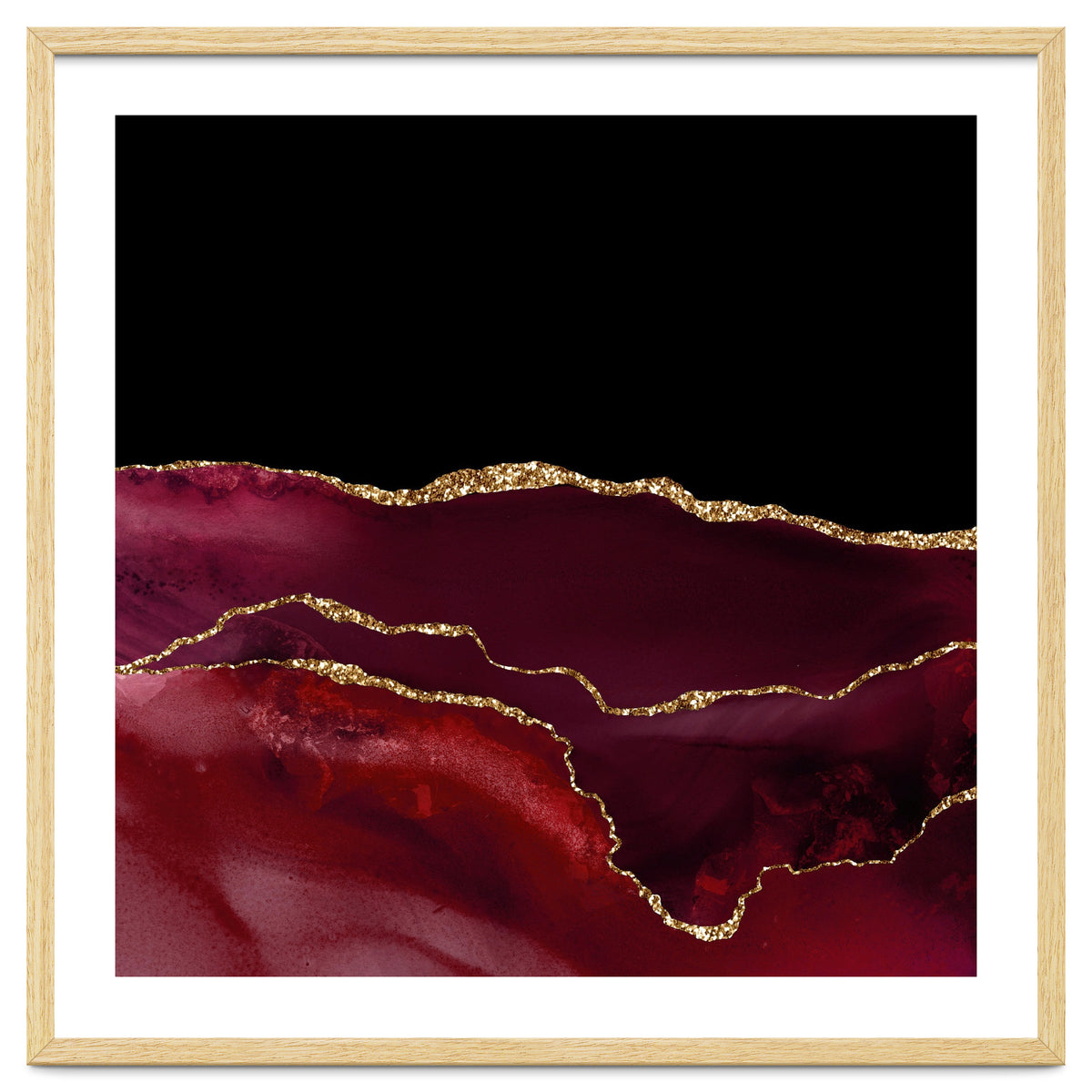 Burgundy & Gold Agate Texture 07