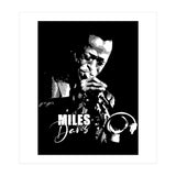 Miles Davis American Jazz Trumpeter in Grayscale (Print Only) thumbnail