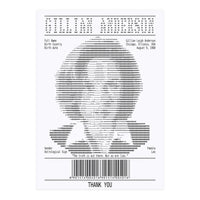 Receipt Art Gillian Anderson (Print Only)