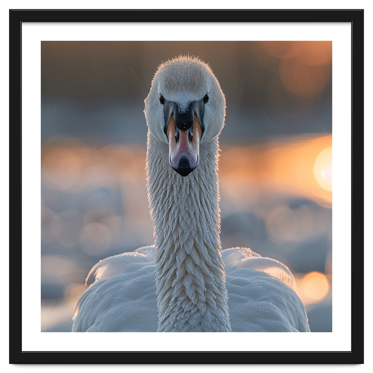Close Up Portrait Of A Majestic Swan