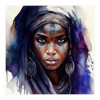 Watercolor Tuareg Woman #4 (Print Only)