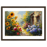 Vibrant Summer Cottage Garden Oil Painting thumbnail