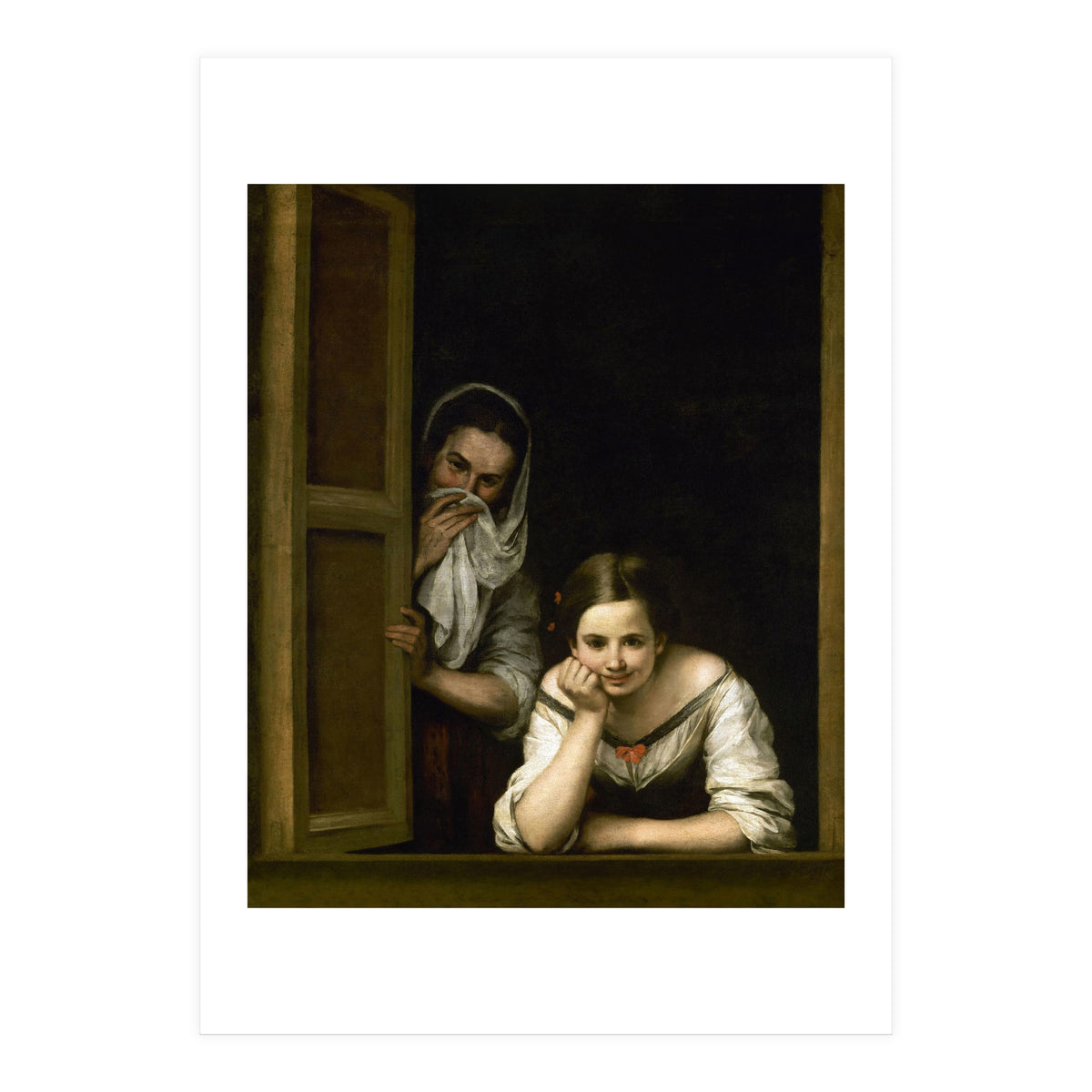Bartolome Esteban Murillo:Two Women at a Window, c.1655/1660. National Gallery of Art Washington DC. (Print Only)
