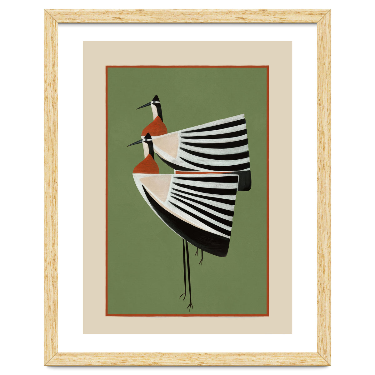 Striped Bird Pair