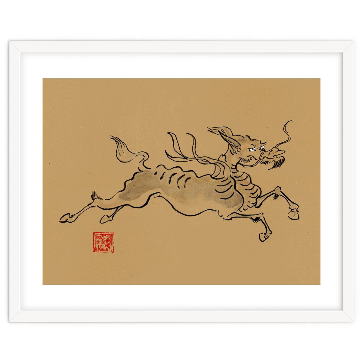 Kirin On Brown Paper