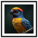 Close Up Colorful Parrot Perched On A Branch thumbnail