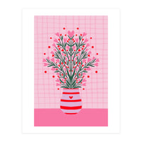 Heart Flowers Vase (Print Only)