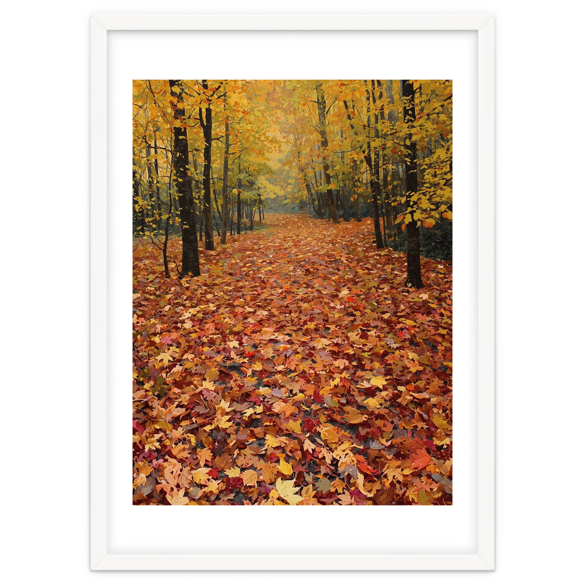 Ethereal Autumn Forest Path