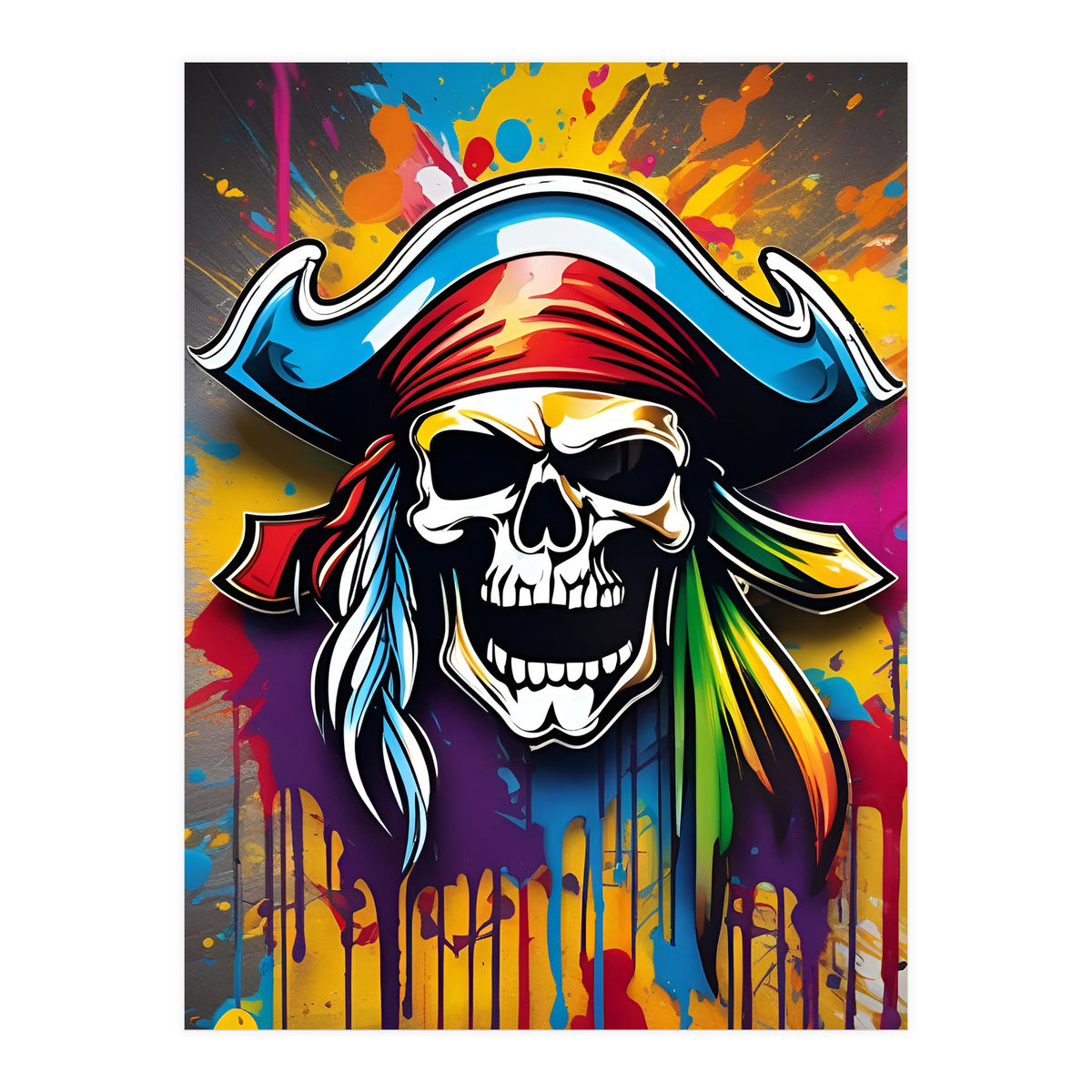 Pirate Logo, Graffiti (Print Only)