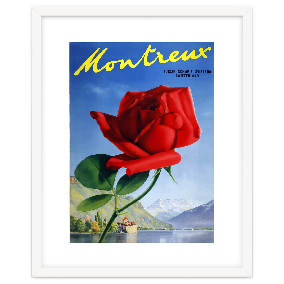 Red Rose on Montreux, Switzerland