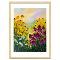 Impasto Wildflower Meadow Painting