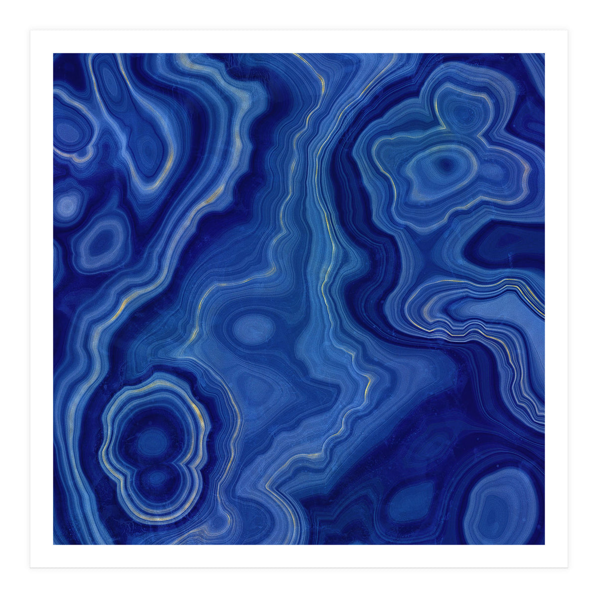 Blue Agate Texture 10 (Print Only)