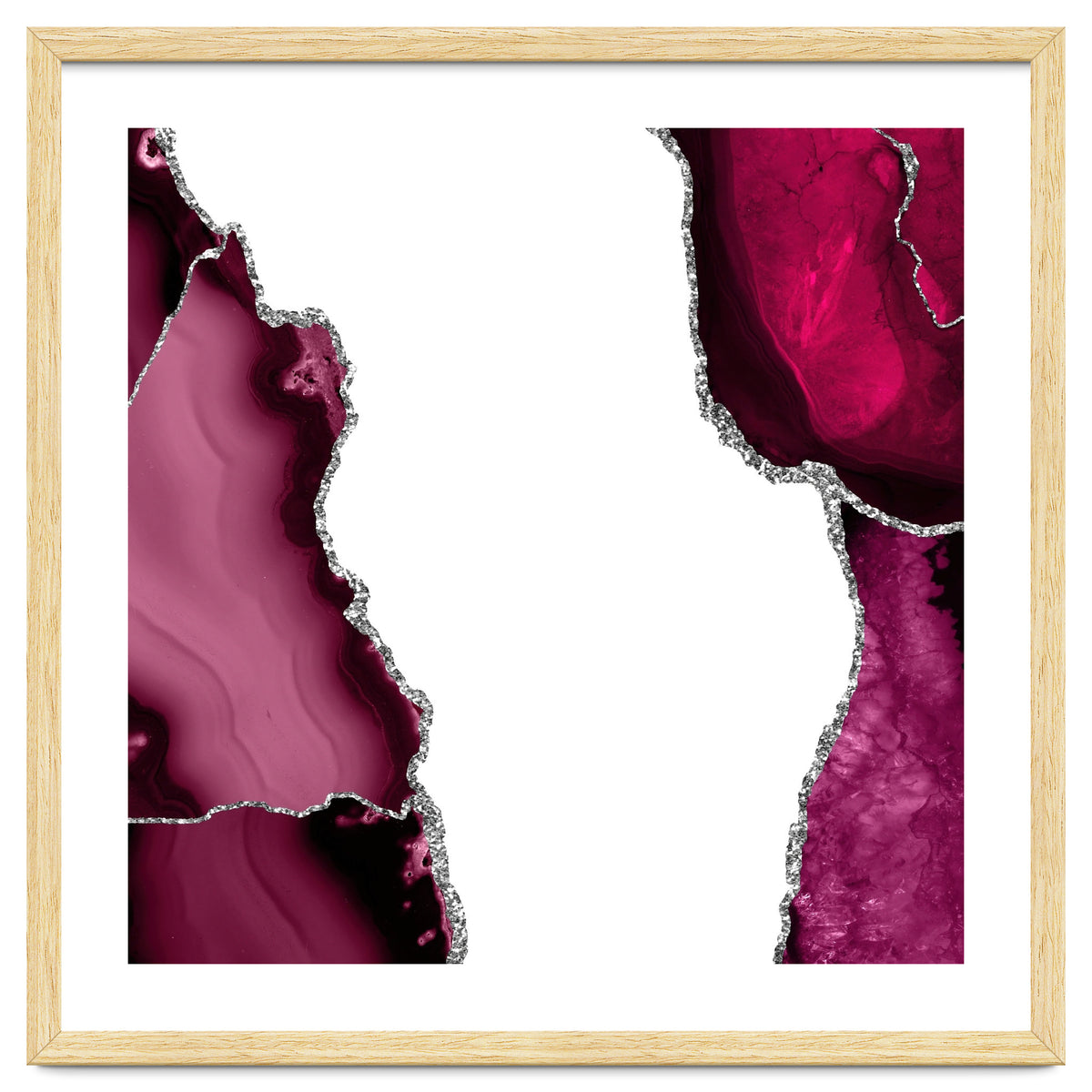 Burgundy & Silver Agate Texture 07
