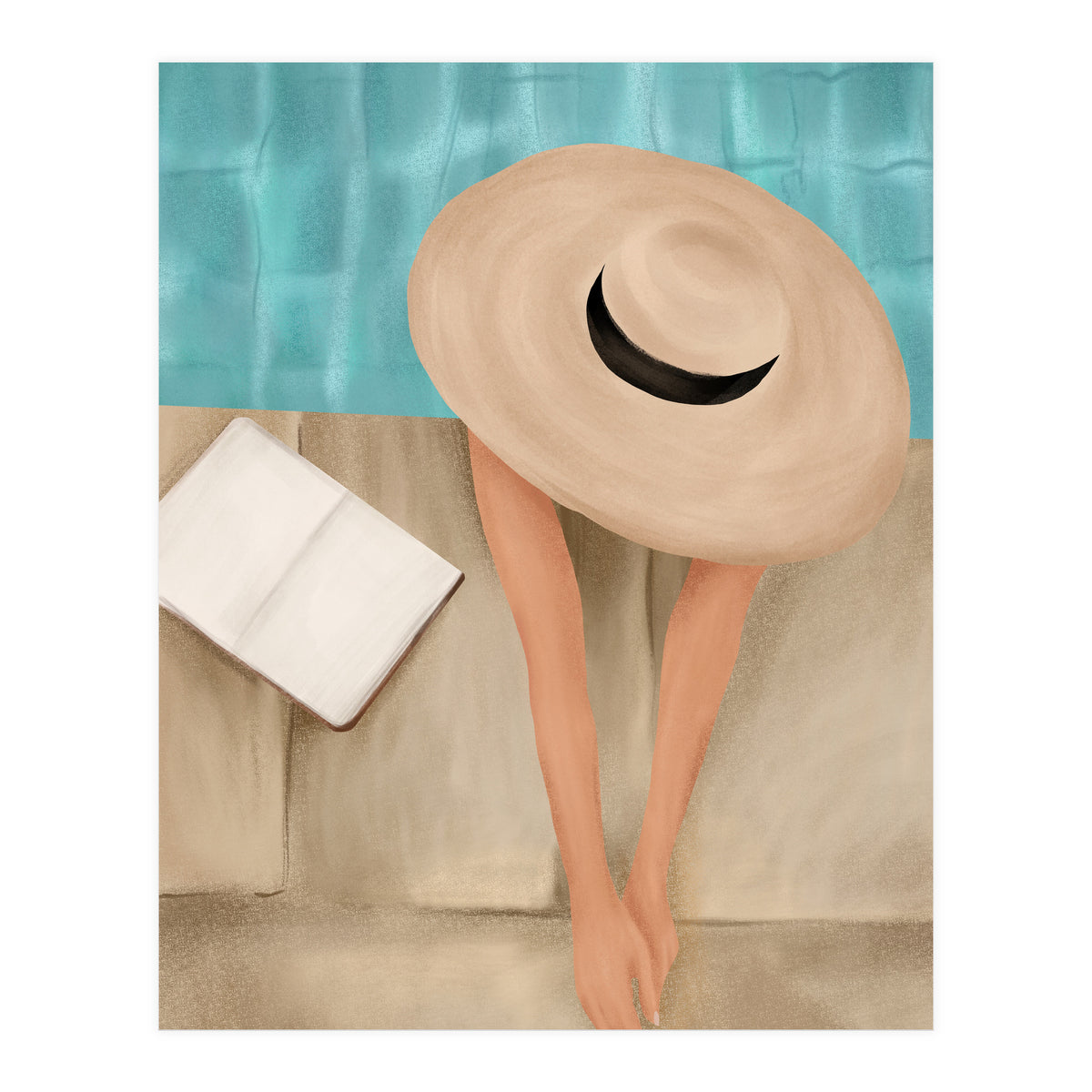 On The Edge Of The Pool II (Print Only)