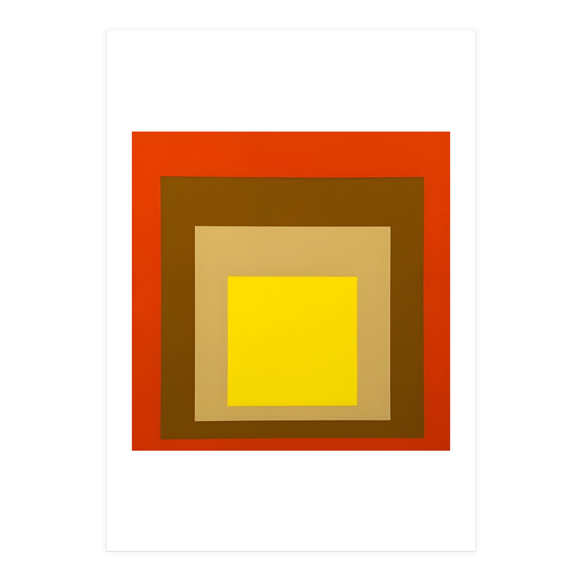 Josef Albers - Red, Brown, Golden (Print Only)