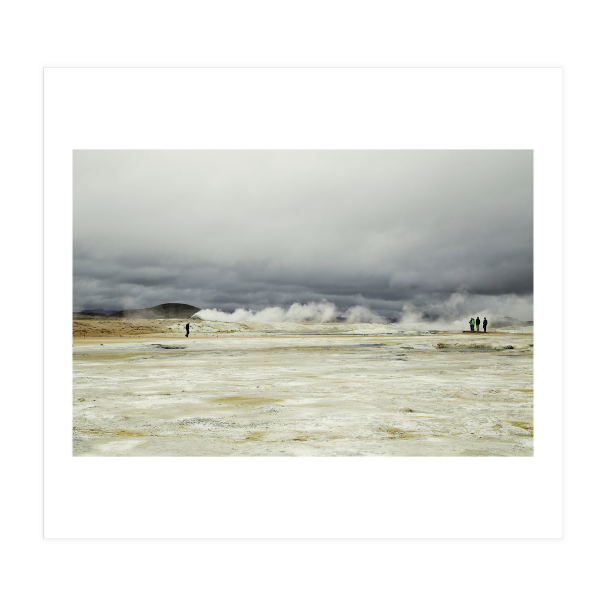 Tourists at the volcano steam spot - Iceland (Print Only)