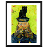 Black Cat on the Postman’s Hat, Van Gogh Inspired Painting thumbnail
