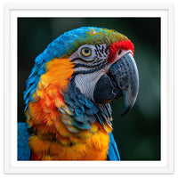 Close Up Of A Colorful Macaw Parrot
