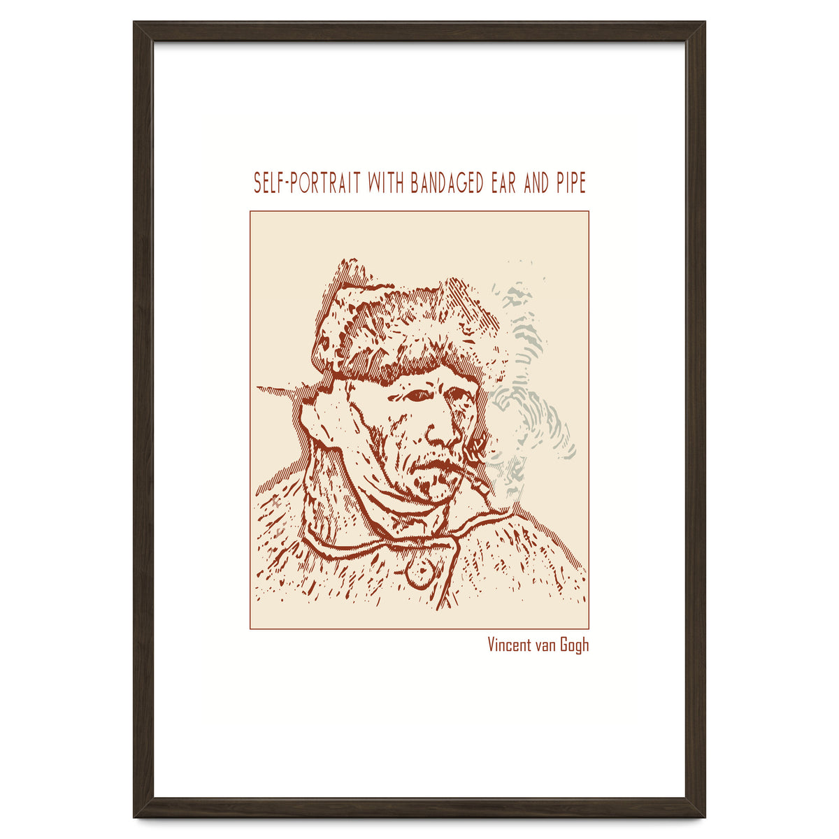 Self Portrait With Bandaged Ear And Pipe – Vincent Van Gogh