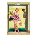 Pinup Sexy Girl Had Accident While Leaving The Elevator (Print Only) thumbnail