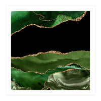Green & Gold Agate Texture 16 (Print Only)