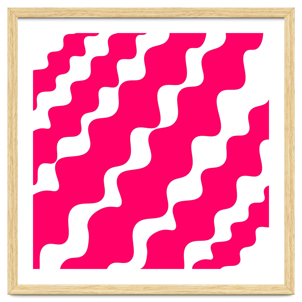 Slanting Pink Wavy Pattern