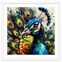Vibrant Peacock Portrait