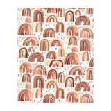 Cute Watercolor Rainbows Terracota (Print Only) thumbnail