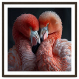 Two Flamingos Together Showing Affection thumbnail