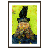 Black Cat on the Postman’s Hat, Van Gogh Inspired Painting thumbnail