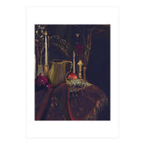 Dark Baroque Table still life moody still life oils (Print Only) thumbnail