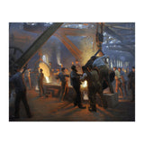 Peder Severin Kroyer (1851-1909). Danish painter. The Iron Foundry, Burmeister & Wain, 1885. (Print Only) thumbnail