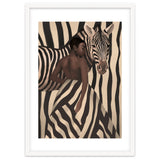 Woman And Zebra In Bold Stripes thumbnail