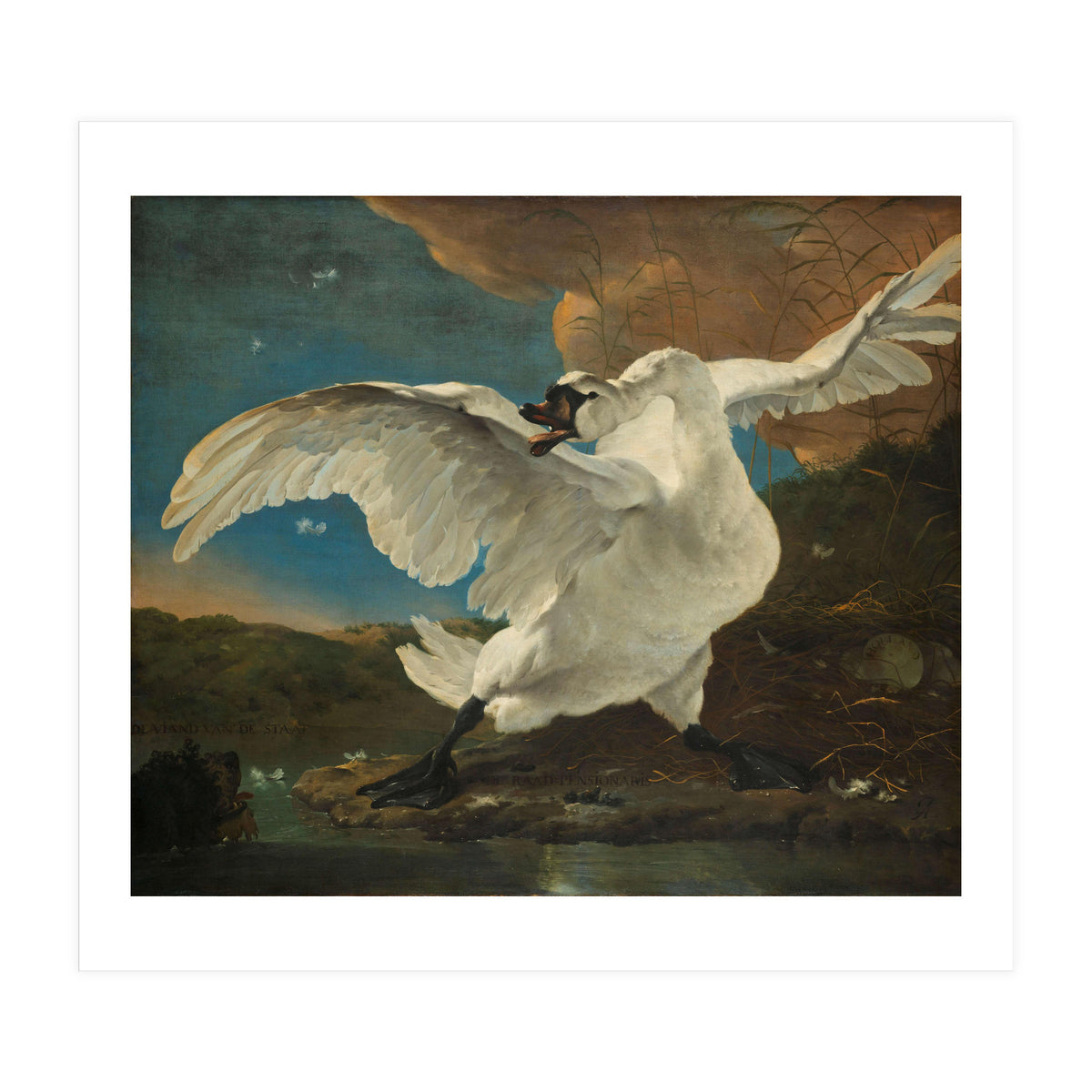 The Threatened Swan. The Threatened Swan; Interpreted later as an Allegory on Johan de Witt. Dati... (Print Only)