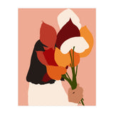 The Comfort Zone, Pastel Bohemian Woman, Floral Self Care Self Love Positivity Growth, Eclectic Boho Concept (Print Only) thumbnail