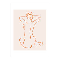 Femina, Abstract Minimal Woman Line Art Sketch, Drawing Feminine Empower Express (Print Only)