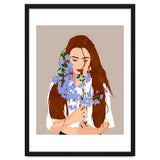 The Becoming, Nature Plants Bohemian Woman, Botanical Modern Mindful Self Care Self Love Positivity thumbnail