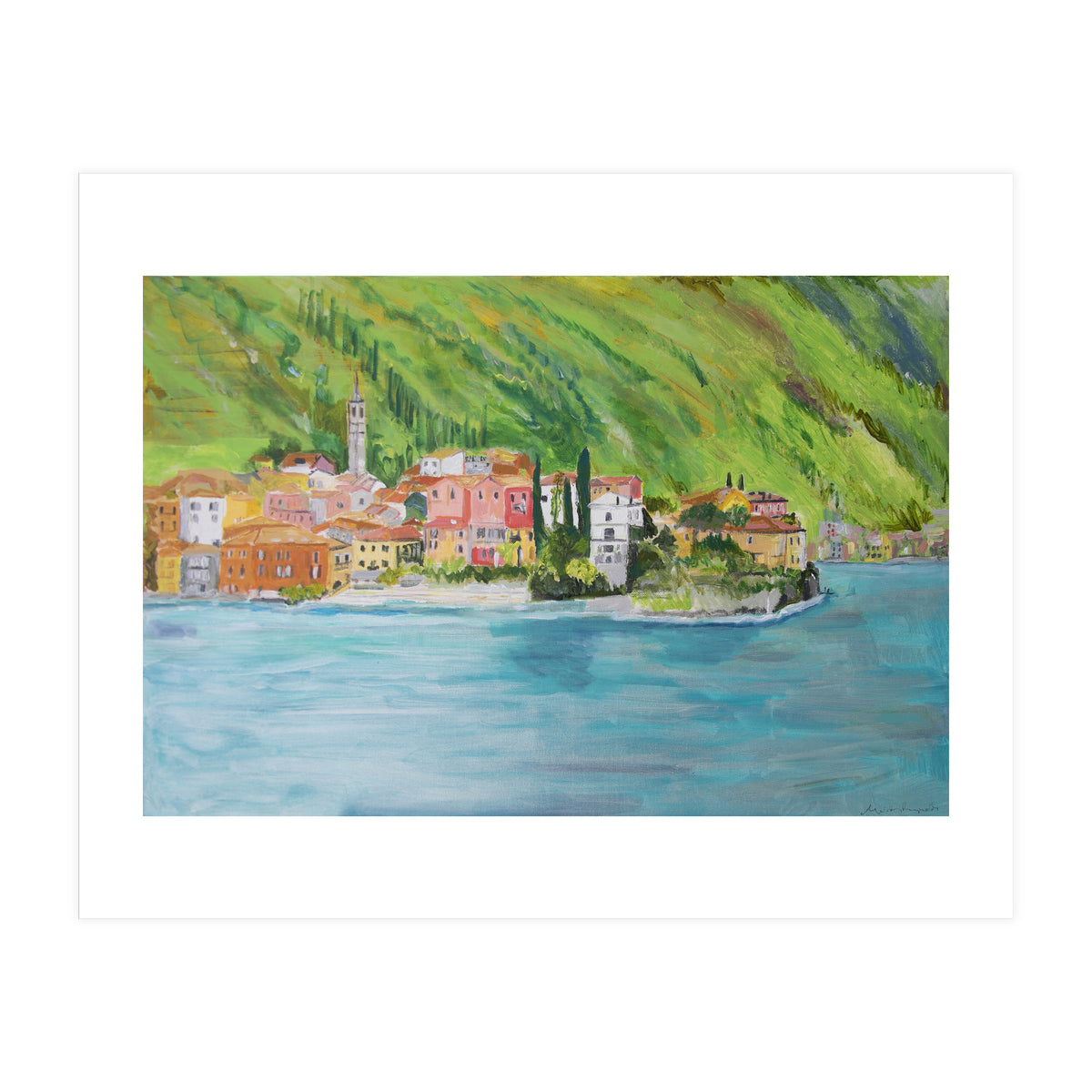 View Across The Lake To Varenna  (Print Only)