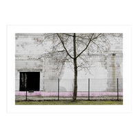 A tree in front of the wall (Print Only)