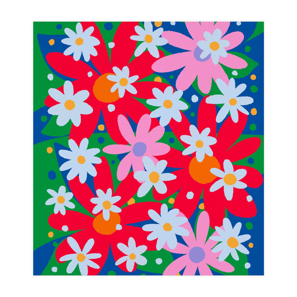 Bold Colorful Daisies (Print Only)