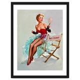 Sexy Pinup Actress Posing With a Mirror thumbnail