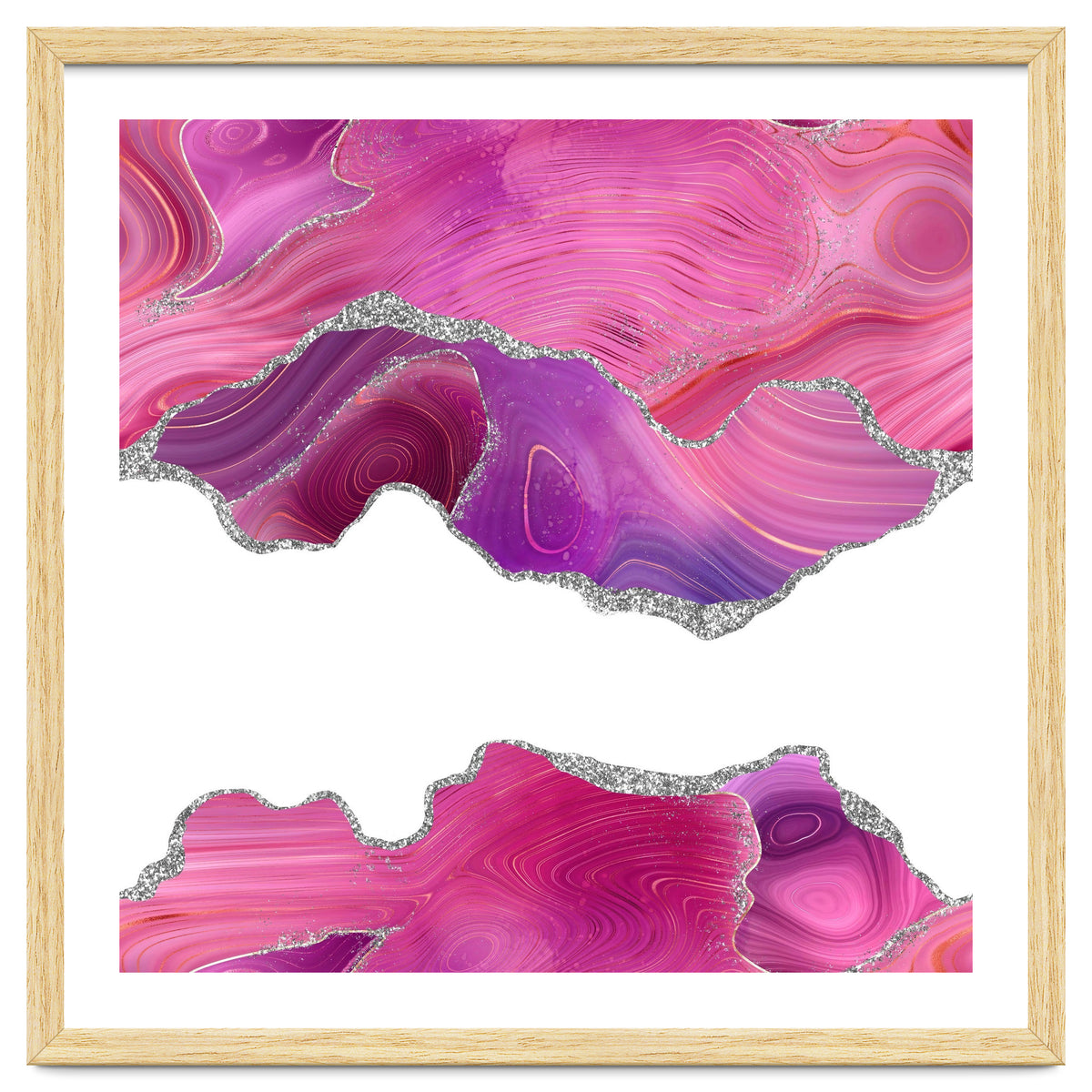 Magenta & Silver Agate Texture 07