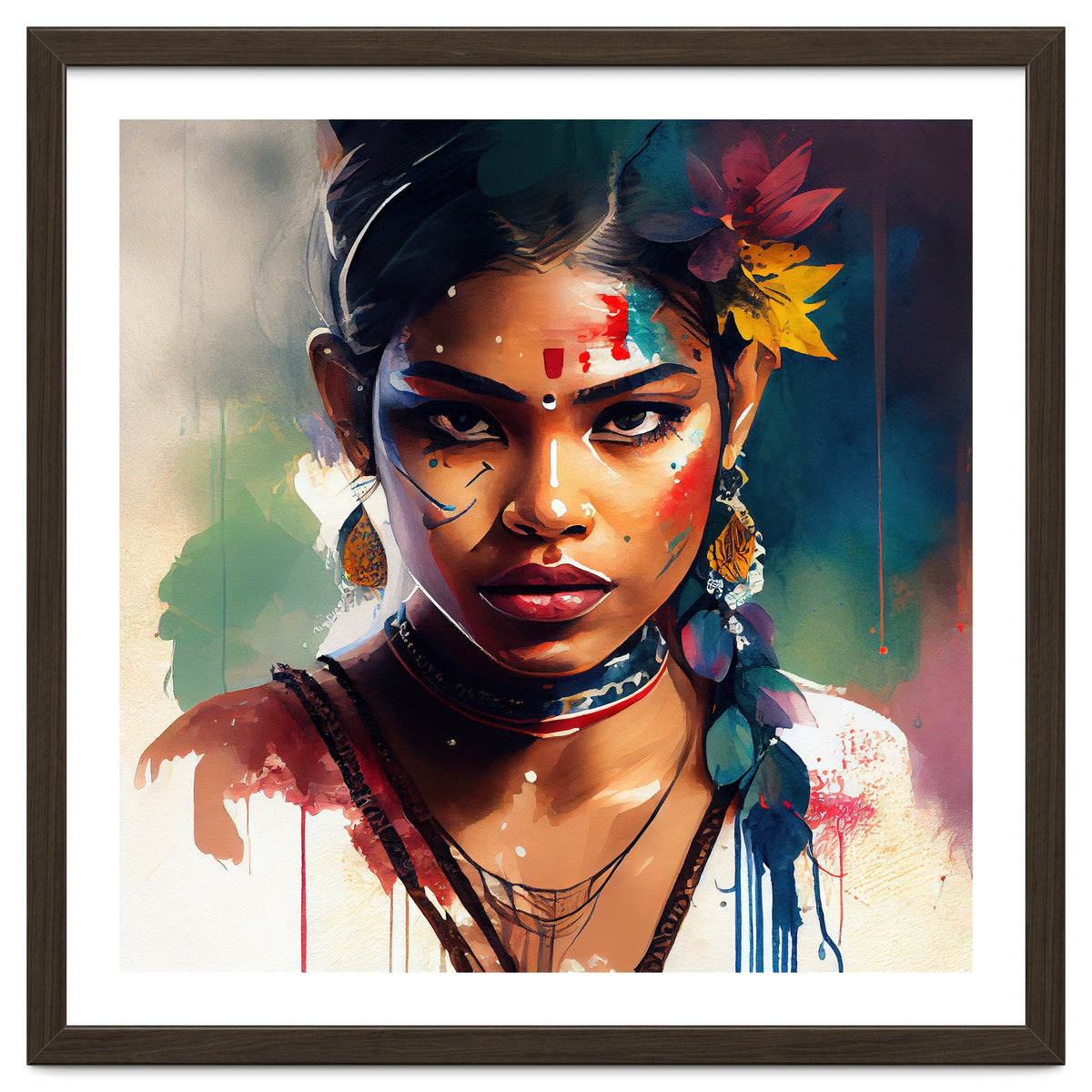 Festival Bloom Hindu Portrait