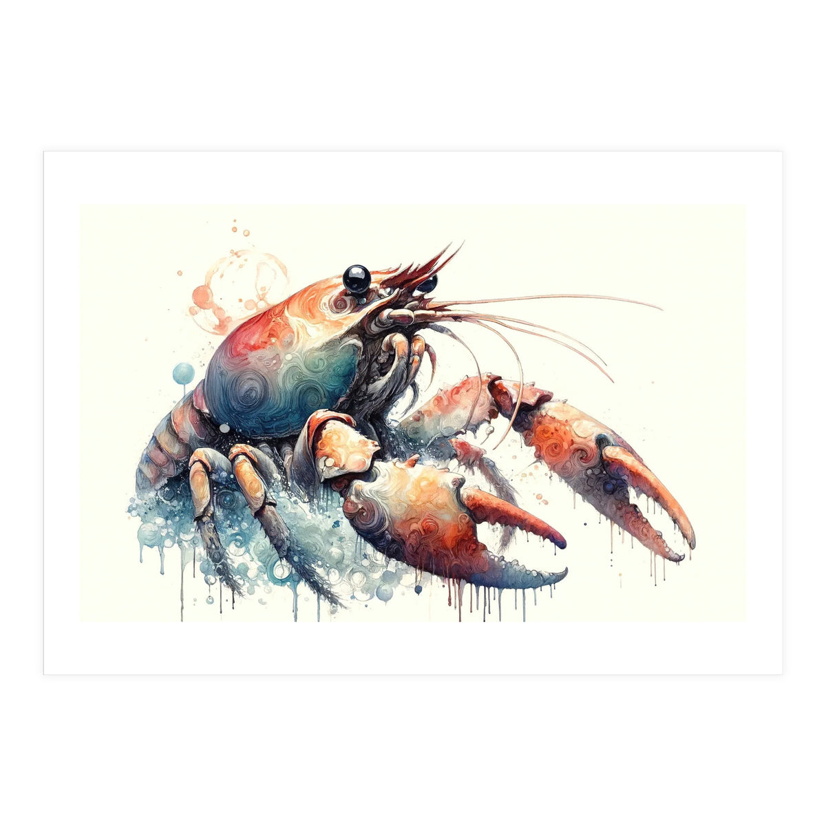 Colorful Lobster Watercolor (Print Only)