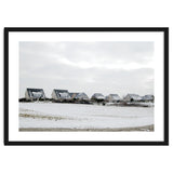 Snow covered houses on the hill thumbnail